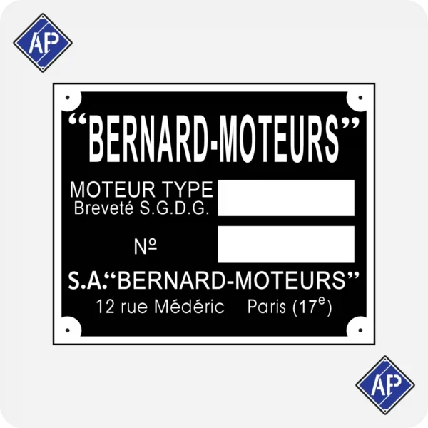 Placa del fabricante del bloque de aluminio Bernard